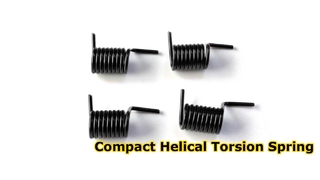 Compact Helical Torsion Spring, 0.5mm Carbon Steel, Black Oxide Surface for Pop-up Cover
