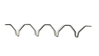 Custom 2D CNC Wire Bending Part 3.0mm 304 Stainless Steel Wave Strip 290mm x 50mm